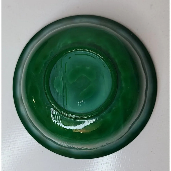 Vintage Bohemian Czech Art Deco Malachite Glass Trinket Dish by Carl Schlevogt - Picture 7 of 8